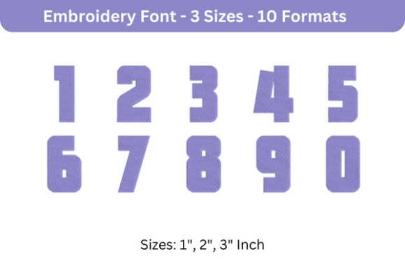 Aerojones Font 0 to 9 Embroidery Review