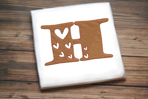 Alphabet Letter H Multi Heart Embroidery Design Review