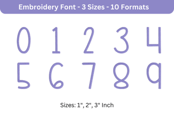 Beautiful Font 0 to 9 Embroidery Review