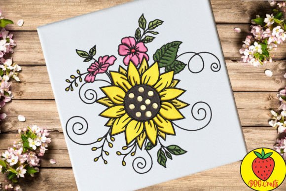 Beautiful Sunflowers and Leaves Embroidery Review