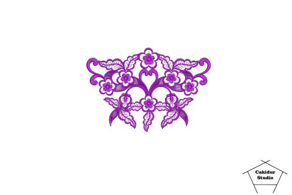 Purple Floral Lace Embroidery Design Review
