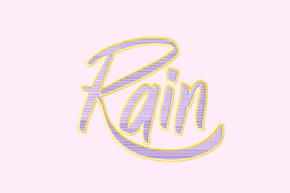 Rain Lettering Embroidery Design Review