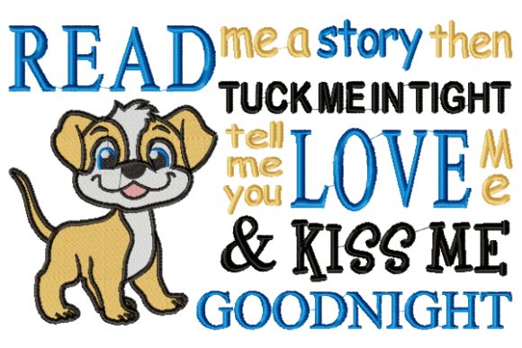Read Me a Story Dog Reading Pillow Embroidery Review