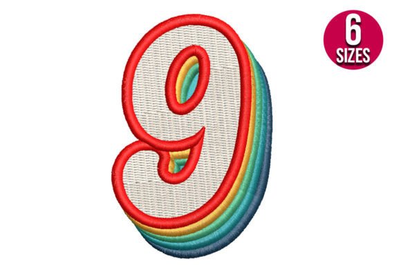 Retro Number Nine Embroidery Design Review